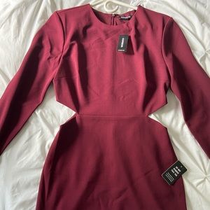 Shoulder Side Cutout Mini Dress